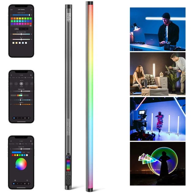Профессиональная LED лампа стик свет для съемки NEEWER TL120C 42 Вт RGB 127см с управлением APP/2.4G/DMX RGB - изображение 2