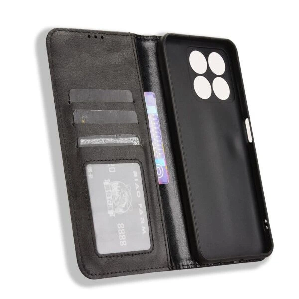Чехол-книжка Deexe Retro Style для ZTE Blade A35 / Blade A55 - Black - изображение 4