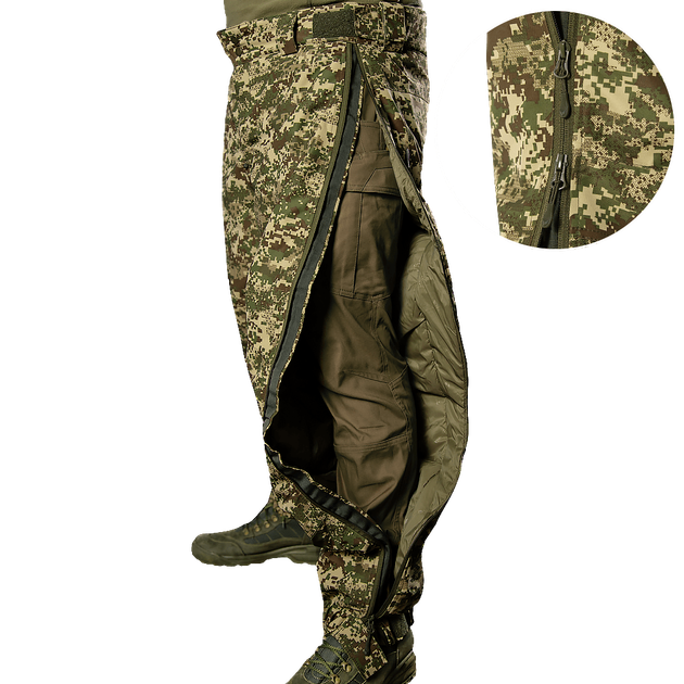 Зимний тактический комплект pro version Defender 7 lvl куртка и штаны Хищник 3XL водонепроницаемый зимний костюм для военнослужащих камуфляж (IS-OP_22-G) - Фото 6 Зимний тактический комплект pro version Defender 7 lvl куртка и штаны Хищник 3XL водонепроницаемый зимний костюм для военнослужащих камуфляж (IS-OP_22-G) - изображение 6