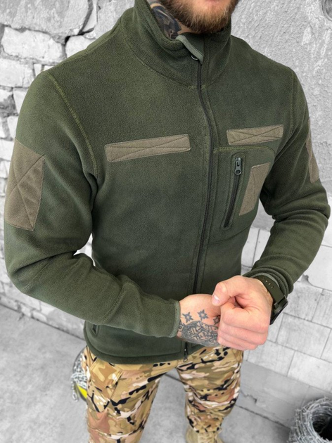 Тактическая флисовая кофта Fleece Polartec Jacket Olive M - изображение 2