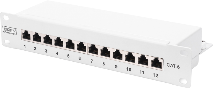 Panel krosowy Digitus CAT 6 12-port 1U (DN-91612S-G) - obraz 1