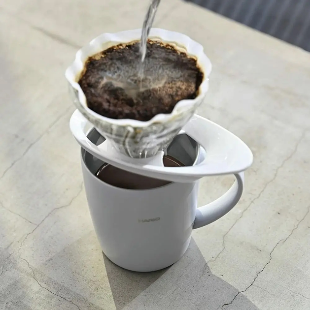 Дриппер Hario V60-01 скляний Білий (4977642730106) - зображення 3