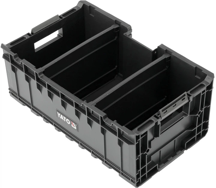 Skrzynki na narzędzia YATO 3 szt na kołach z teleskopową rączką 585x425x810 mm (YT-09161) - obraz 6