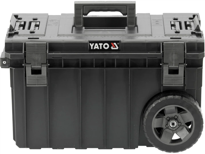 Ящик для інструментів YATO 601TV S1 1 секція, на колесах, з телескопічною ручкою, 600x400x345 мм (YT-09158) - зображення 2
