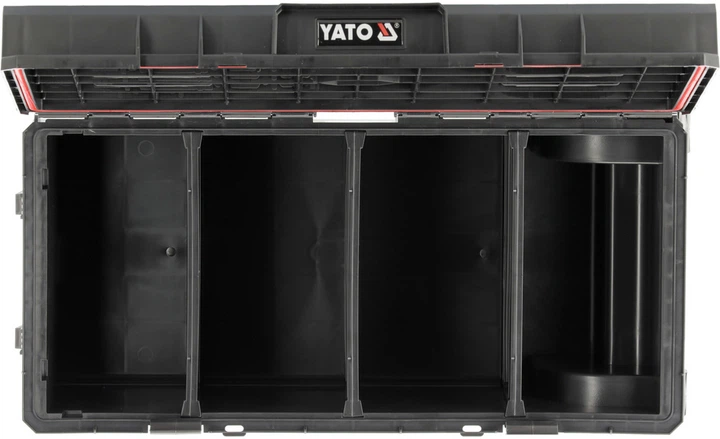 Skrzynka na narzędzia YATO plastikowa na kołach, organizery, 793x385x322 mm (YT-09185) - obraz 4