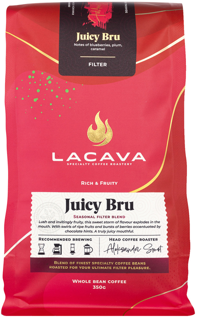 Кава в зернах LaCava Juicy Bru 350 г (5905215161278) - зображення 1