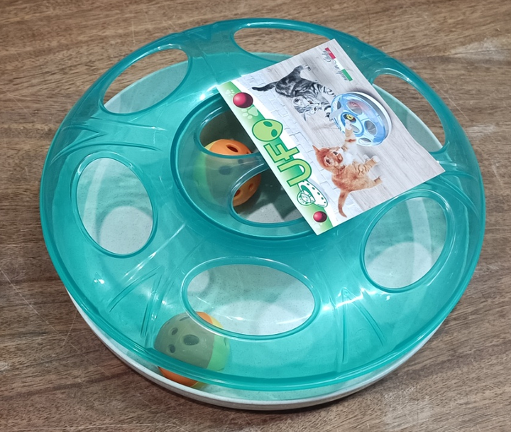 Іграшка для кота/кошенят Georplast Ufo Два м'ячі, інтерактивна, колір мікс, 10605, 25х8 см - зображення 5