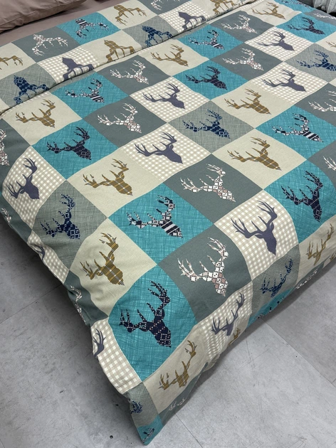 Комплект постільної білизни Ecotton Полуторний 147 x 210 см 29345/3 Олені на зеленому Ecotton Фланель (2100024286003) - Фото 11 Комплект постільної білизни Ecotton Полуторний 147 x 210 см 29345/3 Олені на зеленому Ecotton Фланель (2100024286003) - зображення 11