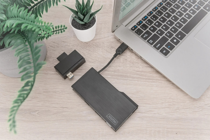 Stacja dokująca Digitus USB Type-A 7 portów Black (DA-70894) - obraz 9