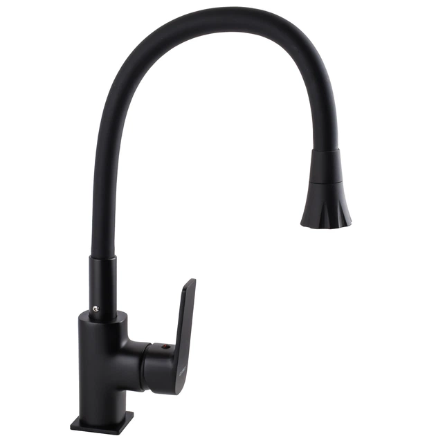 Cмеситель для кухни однорычажный с гибким изливом GLOBUS LUX Bonn GLB-0203SA-BB-B01 черный латунь 000028500 - Фото 5 Cмеситель для кухни однорычажный с гибким изливом GLOBUS LUX Bonn GLB-0203SA-BB-B01 черный латунь 000028500 - изображение 5