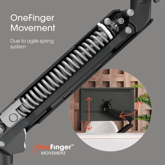 Кронштейн для монітора Vogel's MOMO 4137 Monitor Arm Motion Plus (black) - Фото 9 Кронштейн для монітора Vogel's MOMO 4137 Monitor Arm Motion Plus (black) - зображення 9