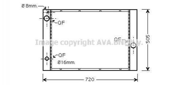 Радіатор охолодження двигуна AVA COOLING BWA2285 BMW 7 Series, 6 Series, 5 Series 7520335, 17117519211, 17117520335 - зображення 1