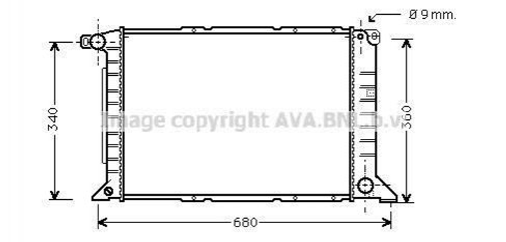 Радіатор охолодження двигуна AVA COOLING FD2261 Ford Transit 1023920, 1671829, 97VB8005AD - зображення 1