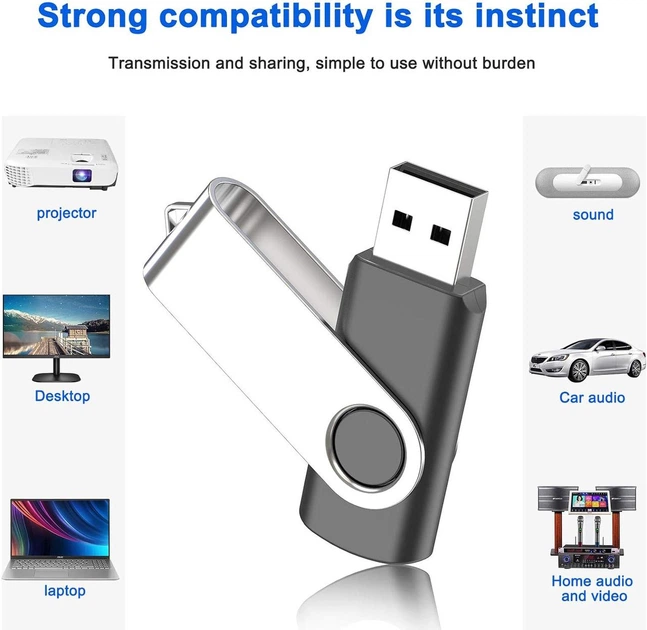 Флэш-накопитель SRVR, 4 ГБ, упаковка из 10 шт., флэш-накопитель USB 2.0, флэш-накопитель 4 Г Черный - Фото 4 Флэш-накопитель SRVR, 4 ГБ, упаковка из 10 шт., флэш-накопитель USB 2.0, флэш-накопитель 4 Г Черный - изображение 4