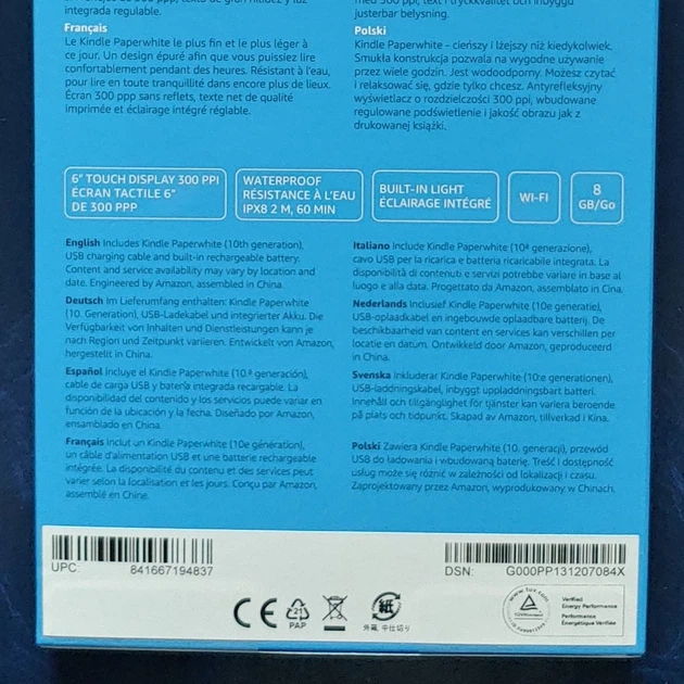 Электронная книга Amazon Kindle Paperwhite 10th Generation 8GB WIFI Online Black - изображение 3