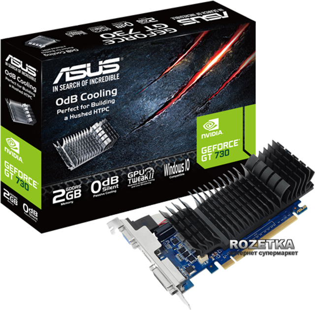 Видеокарта Asus PCI-Ex GeForce GT 730 2048MB GDDR5 (64bit) (902/5010) (VGA, DVI, HDMI) (GT730-SL-2GD5-BRK) - изображение 4