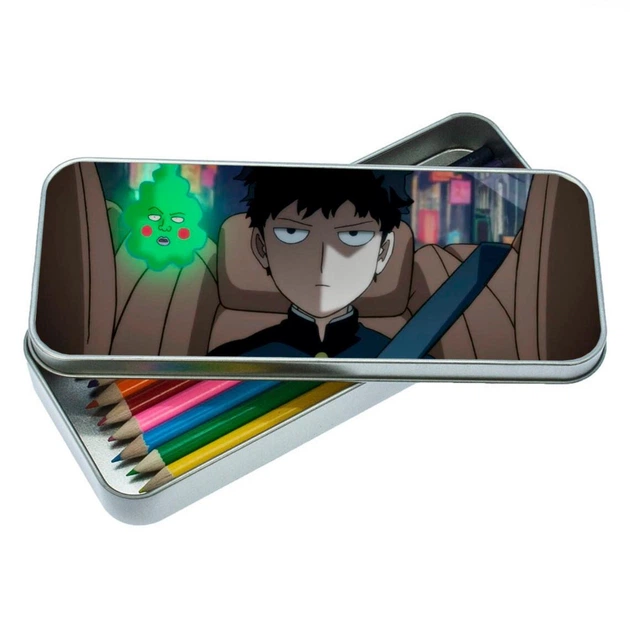 Пенал школьный для мальчика и девочки металлический Моб Психо #017 7*18 см Silver - Фото 1 Пенал школьный для мальчика и девочки металлический Моб Психо #017 7*18 см Silver - изображение 1