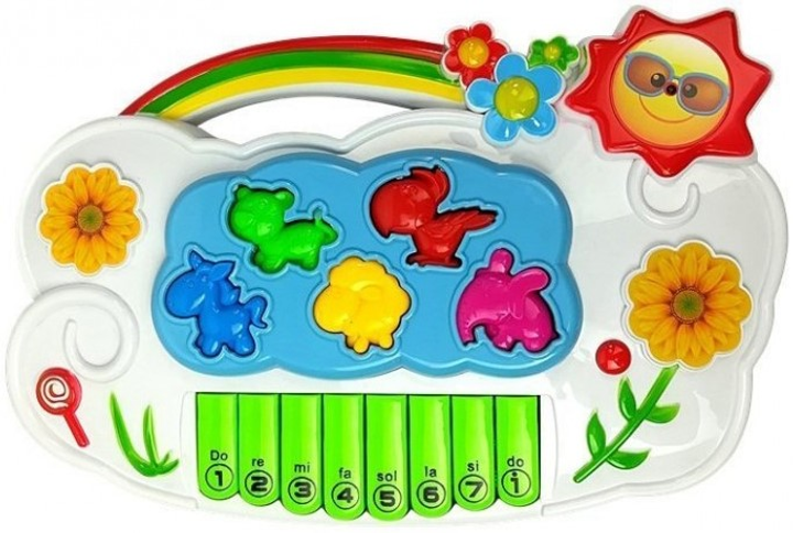 Піаніно електронне Lean Toys Квіти з мікрофоном (1818912738480) - зображення 3