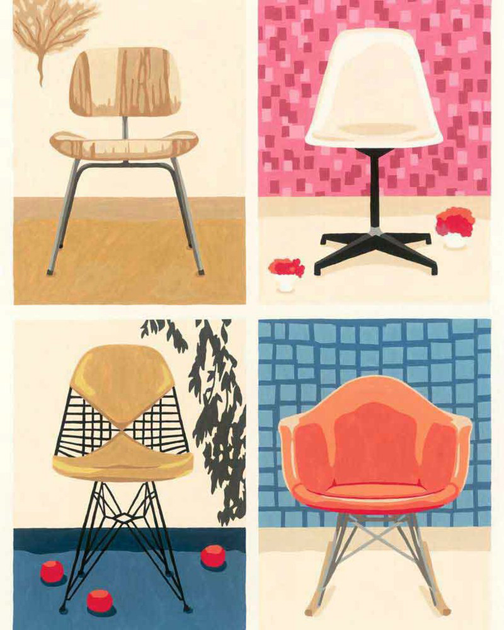 Malowanie po numerach Ravensburger CreArt Eames Usiądź 24 x 30 cm (4005556201532) - obraz 4