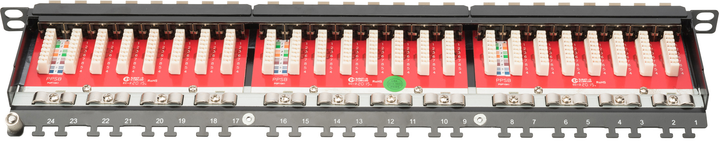 Патч-панель Digitus CAT 6A 24-port 0.5U 19" (DN-91624S-SL-EA) - зображення 5