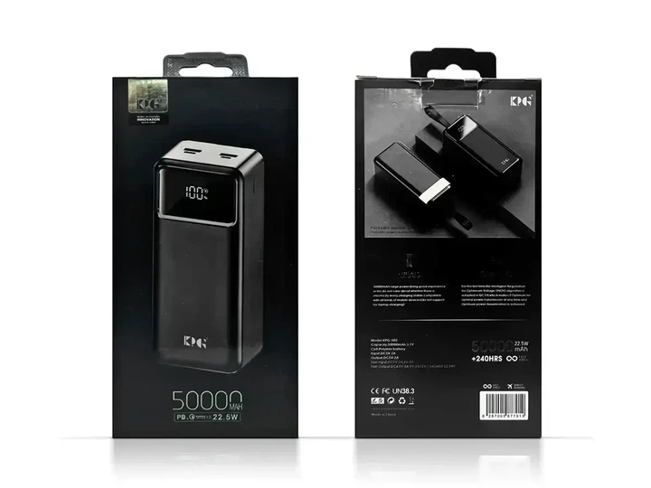 Портативний зарядний пристрій PowerBank на 50000 mAh 22,5 Вт KP KPG-502 - Фото 3 Портативний зарядний пристрій PowerBank на 50000 mAh 22,5 Вт KP KPG-502 - зображення 3