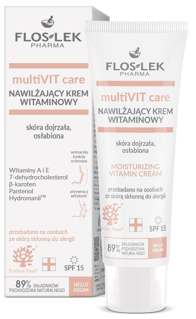 Krem do twarzy Floslek Pharma Multivit Care nawilżający 50 ml (5905043024776) - obraz 1