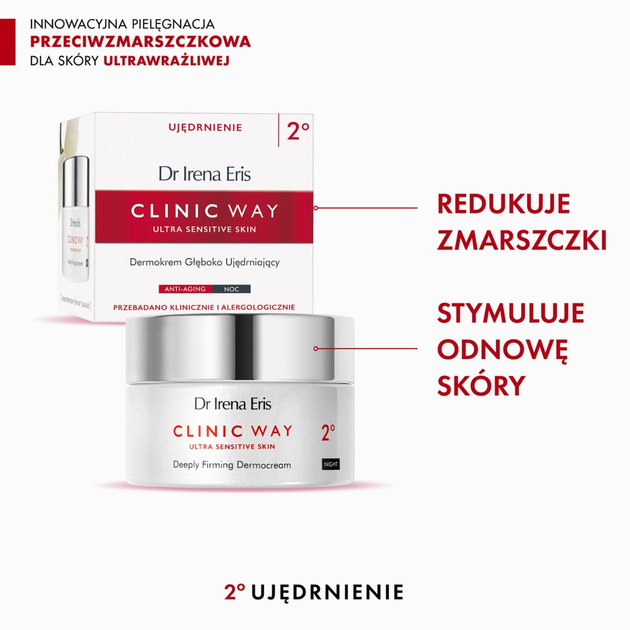 Krem do twarzy Dr. Irena Eris Clinic Way 2° głęboko ujędrniający na noc 40+ 50 ml (5900717570511) - obraz 4
