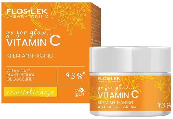 Крем для обличчя Floslek Go For Glow Vitamin C антивіковий 50 мл (5905043022338) - зображення 1