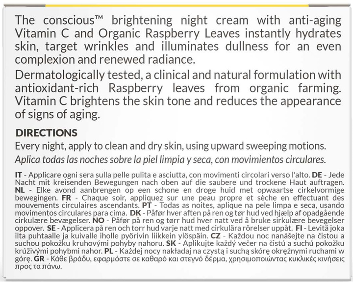 Крем для обличчя The Conscious Vitamin C антивіковий нічний 50 мл (8436575094151) - зображення 4
