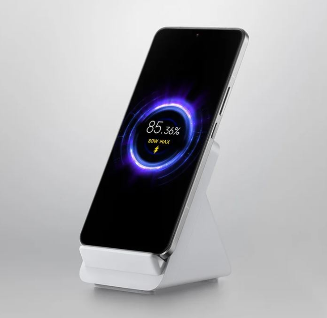 Ładowarka bezprzewodowa Xiaomi Wireless Charging Stand 80W White (BHR8304GL) - obraz 2