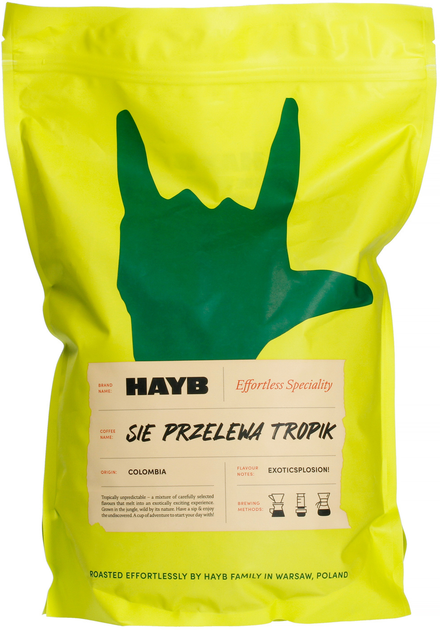 Kawa ziarnista Hayb Się Przelewa Tropik 1 kg (5904844570215) - obraz 1