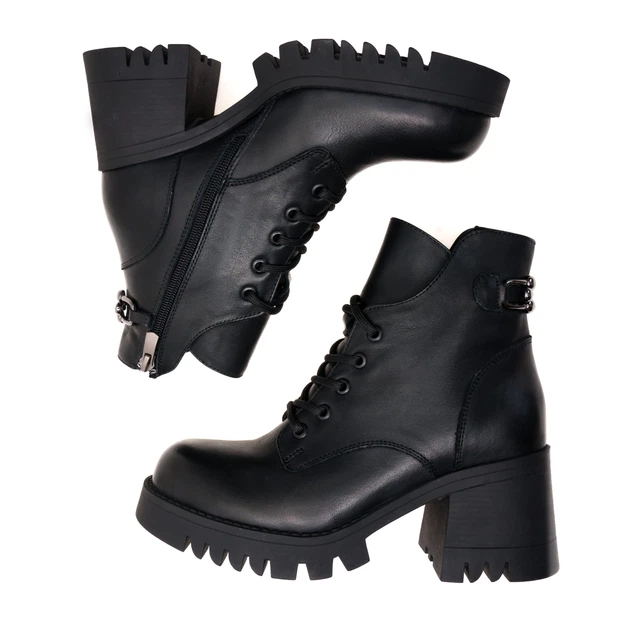 Черевики Evromoda 01296 Чорні 37 - Фото 2 Черевики Evromoda 01296 Чорні 37 - зображення 2