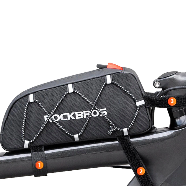 Велосумка Rockbros 039BK на раму з плетінням 1 л Black (7683507141730) - зображення 5