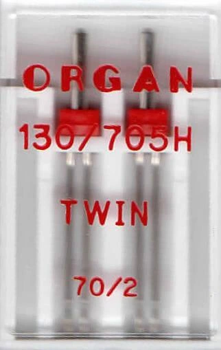 Иглы швейные двойные универсальные ORGAN TWIN №70/2 пластиковый бокс для бытовых швейных машин (7046) - Фото 1 Иглы швейные двойные универсальные ORGAN TWIN №70/2 пластиковый бокс для бытовых швейных машин (7046) - изображение 1