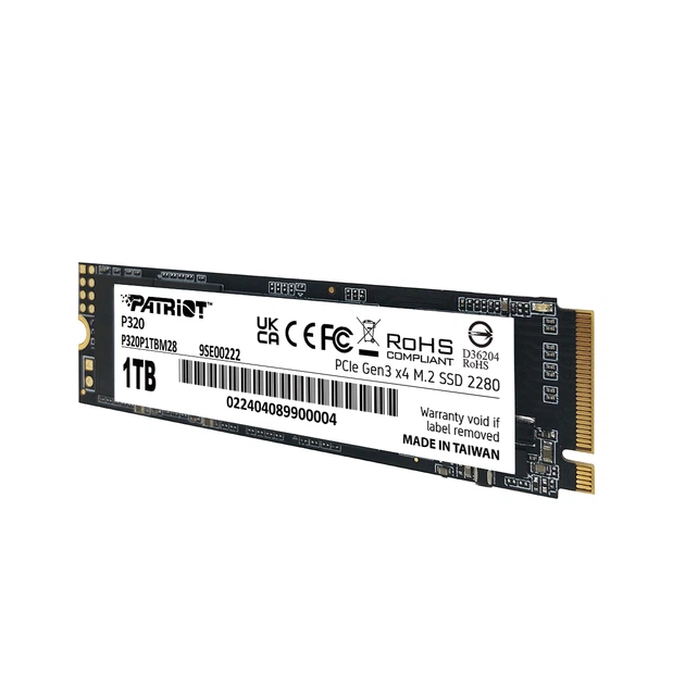 Накопичувач SSD M.2 Patriot P320 1TB NVMe 2280 Gen3.0 x4 3D TLC - Фото 5 Накопичувач SSD M.2 Patriot P320 1TB NVMe 2280 Gen3.0 x4 3D TLC - изображение 5