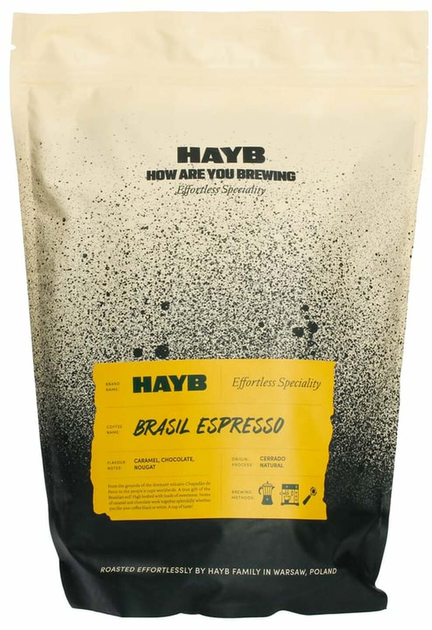 Kawa ziarnista Hayb Brasil Espresso 1 kg (5904844570017) - obraz 1