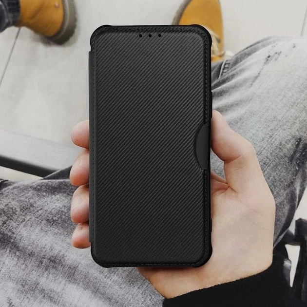 Кожаный чехол-книжка GETMAN Razor (PU) для Xiaomi Redmi Note 13 4G Black - Фото 5 Кожаный чехол-книжка GETMAN Razor (PU) для Xiaomi Redmi Note 13 4G Black - изображение 5