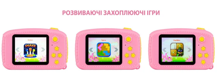 Детская цифровая фотокамера Smart Kids Camera фотоаппарат Розовый - изображение 3