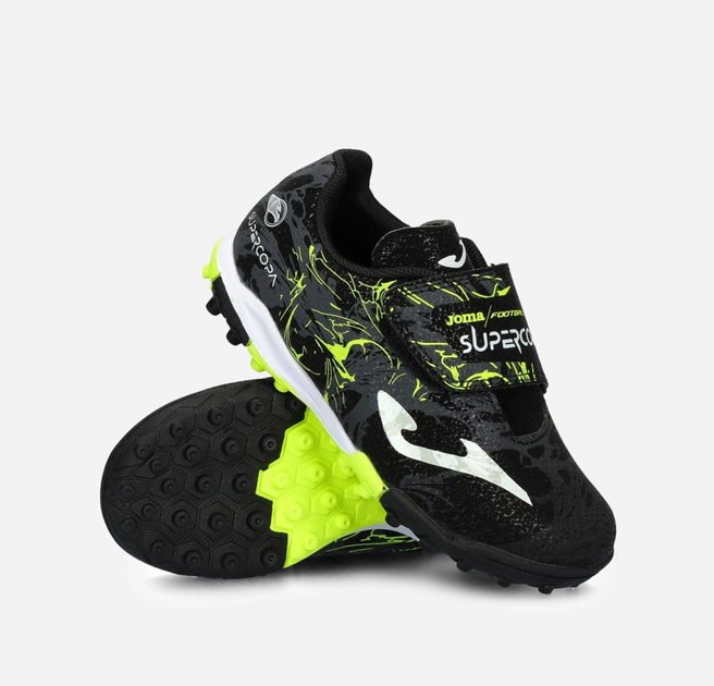 Дитячі футбольні сороконіжки Joma SUPER COPA — SCJW2401TFV - 36 - Чорний - зображення 2