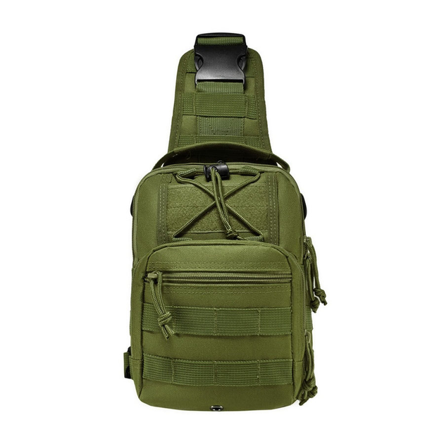 Нагрудна тактична сумка через плече 8л 53x22 Molle Cordura 1000D Olive (ws54857-2) - зображення 1