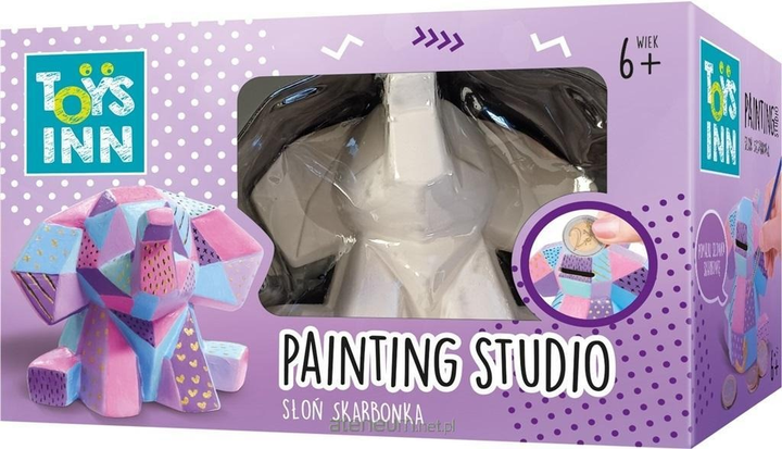 Zestaw kreatywny Toys Inn Painting studio skarbonka Słoń (5901583298837) - obraz 1