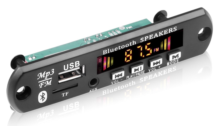 Аудиоплеер автомобильный 6-18В с Bluetooth 5.0 - USB, MP3, WAV, FM-радио, AUX, TF - Фото 3 Аудиоплеер автомобильный 6-18В с Bluetooth 5.0 - USB, MP3, WAV, FM-радио, AUX, TF - изображение 3