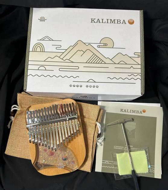 Калимба Музыкальный Инструмент Океан Жемчужина 17 key /язычков Kalimba White Queen Pearl - изображение 6