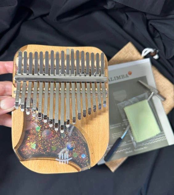 Калимба Музыкальный Инструмент Океан Жемчужина 17 key /язычков Kalimba White Queen Pearl - изображение 4