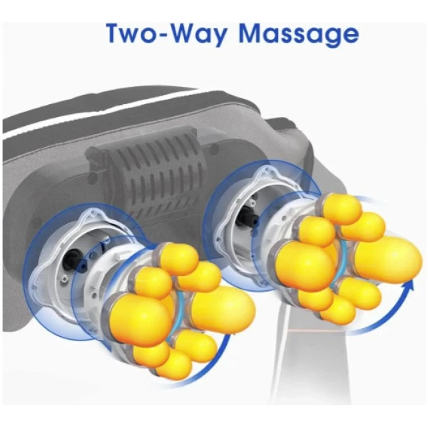 Масажер для шиї, плечей і спини з ІЧ-прогріванням Massager of Neck Kneading, чорний - зображення 4