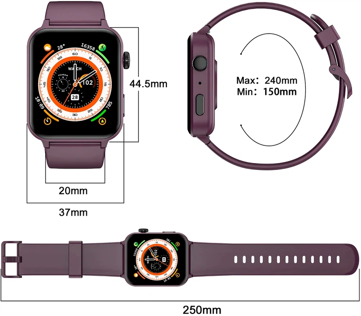 Смарт-годинник Blackview R30 Pro Purple (6931548317449) - зображення 6