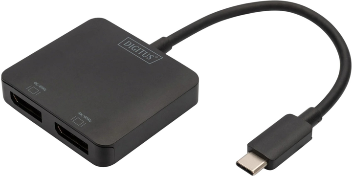 Adapter Digitus USB-C - 2 x DisplayPort Black (DS-45339) - obraz 1