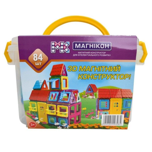 Конструктор Магнікон 84 детали Plastic box [98415] - изображение 3