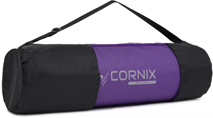 Набор Коврик спортивный Cornix XR-0093 NBR 183 х 61 х 1 см для йоги и фитнеса Violet + Массажный ролик Cornix EVA 33 x 14 см (валик, роллер) Violet (XR-0093+XR-0338) - изображение 5