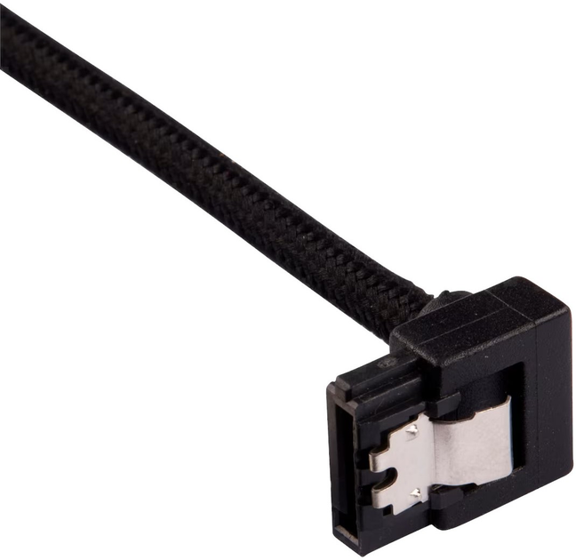 Zestaw 2 kabli Corsair Premium Sleeved SATA 60 cm 90° Black (CC-8900282) - obraz 3